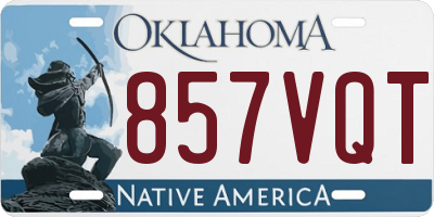 OK license plate 857VQT