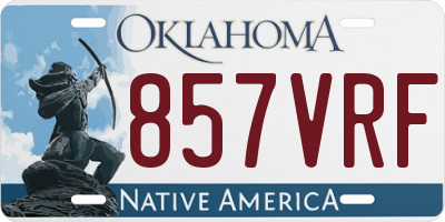 OK license plate 857VRF