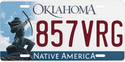OK license plate 857VRG