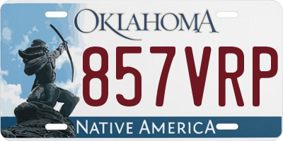 OK license plate 857VRP