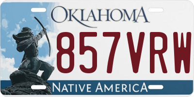 OK license plate 857VRW