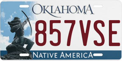 OK license plate 857VSE