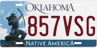 OK license plate 857VSG