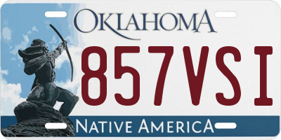 OK license plate 857VSI