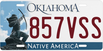 OK license plate 857VSS