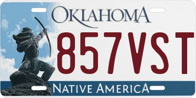 OK license plate 857VST