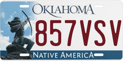 OK license plate 857VSV