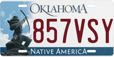 OK license plate 857VSY