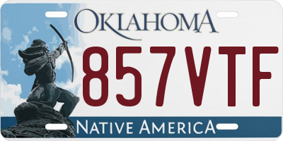 OK license plate 857VTF