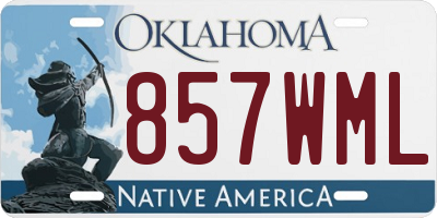 OK license plate 857WML