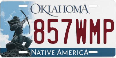 OK license plate 857WMP