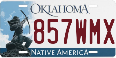 OK license plate 857WMX