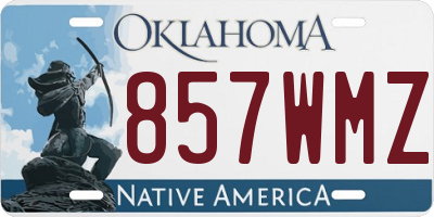 OK license plate 857WMZ