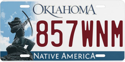 OK license plate 857WNM