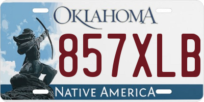 OK license plate 857XLB