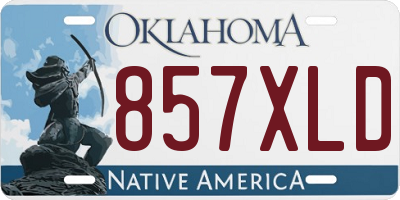 OK license plate 857XLD