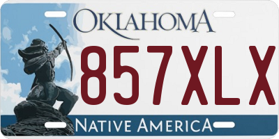 OK license plate 857XLX