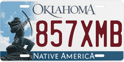 OK license plate 857XMB