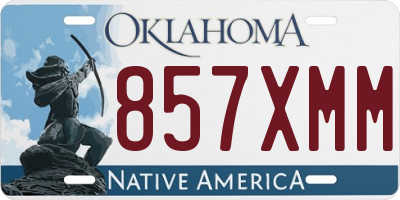 OK license plate 857XMM