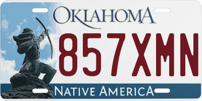 OK license plate 857XMN