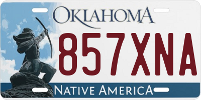 OK license plate 857XNA
