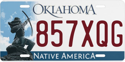 OK license plate 857XQG