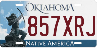 OK license plate 857XRJ