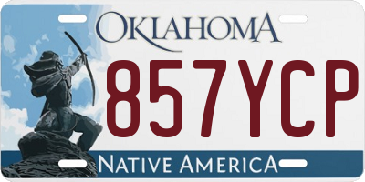 OK license plate 857YCP