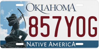 OK license plate 857YOG