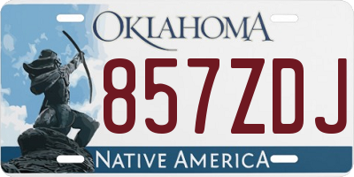 OK license plate 857ZDJ