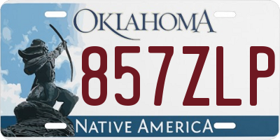 OK license plate 857ZLP