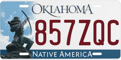 OK license plate 857ZQC