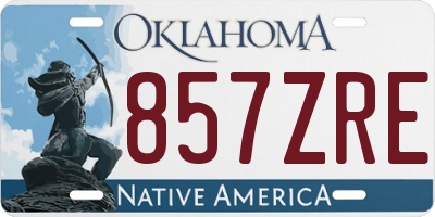 OK license plate 857ZRE