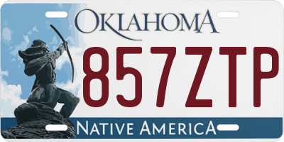 OK license plate 857ZTP