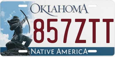 OK license plate 857ZTT