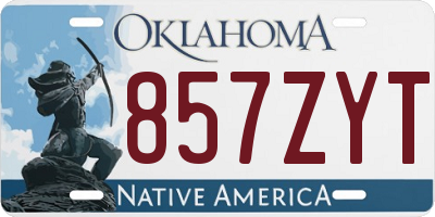 OK license plate 857ZYT