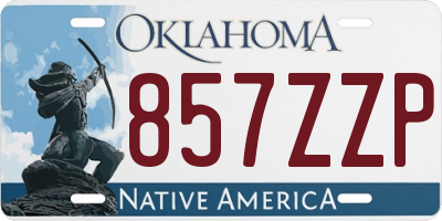 OK license plate 857ZZP