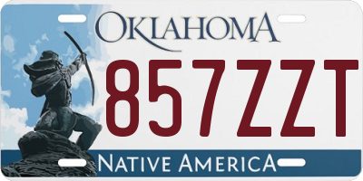 OK license plate 857ZZT