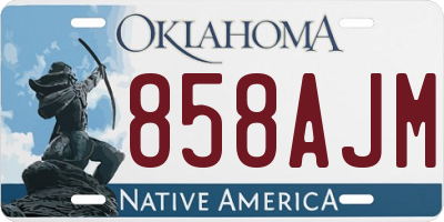 OK license plate 858AJM