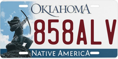 OK license plate 858ALV