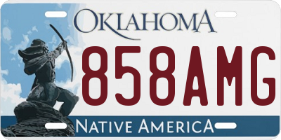 OK license plate 858AMG