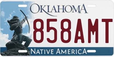 OK license plate 858AMT