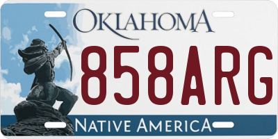 OK license plate 858ARG
