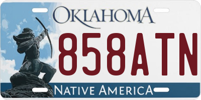 OK license plate 858ATN