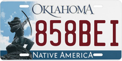 OK license plate 858BEI