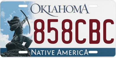 OK license plate 858CBC