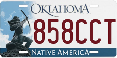 OK license plate 858CCT
