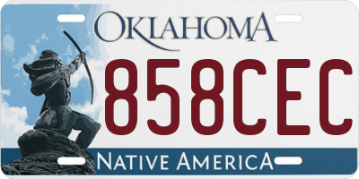 OK license plate 858CEC