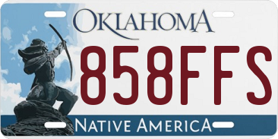 OK license plate 858FFS