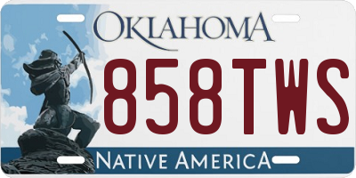 OK license plate 858TWS